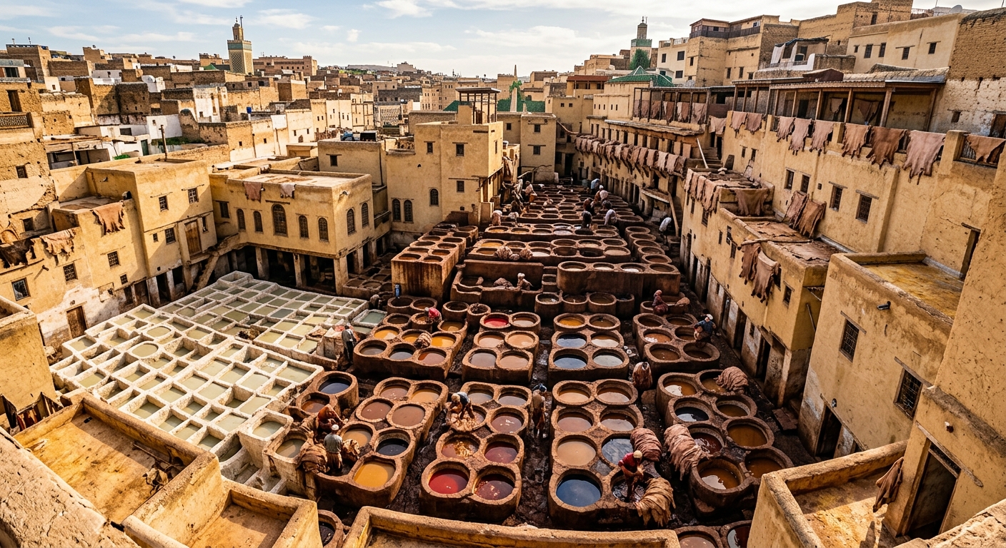Chouara tanneries from above