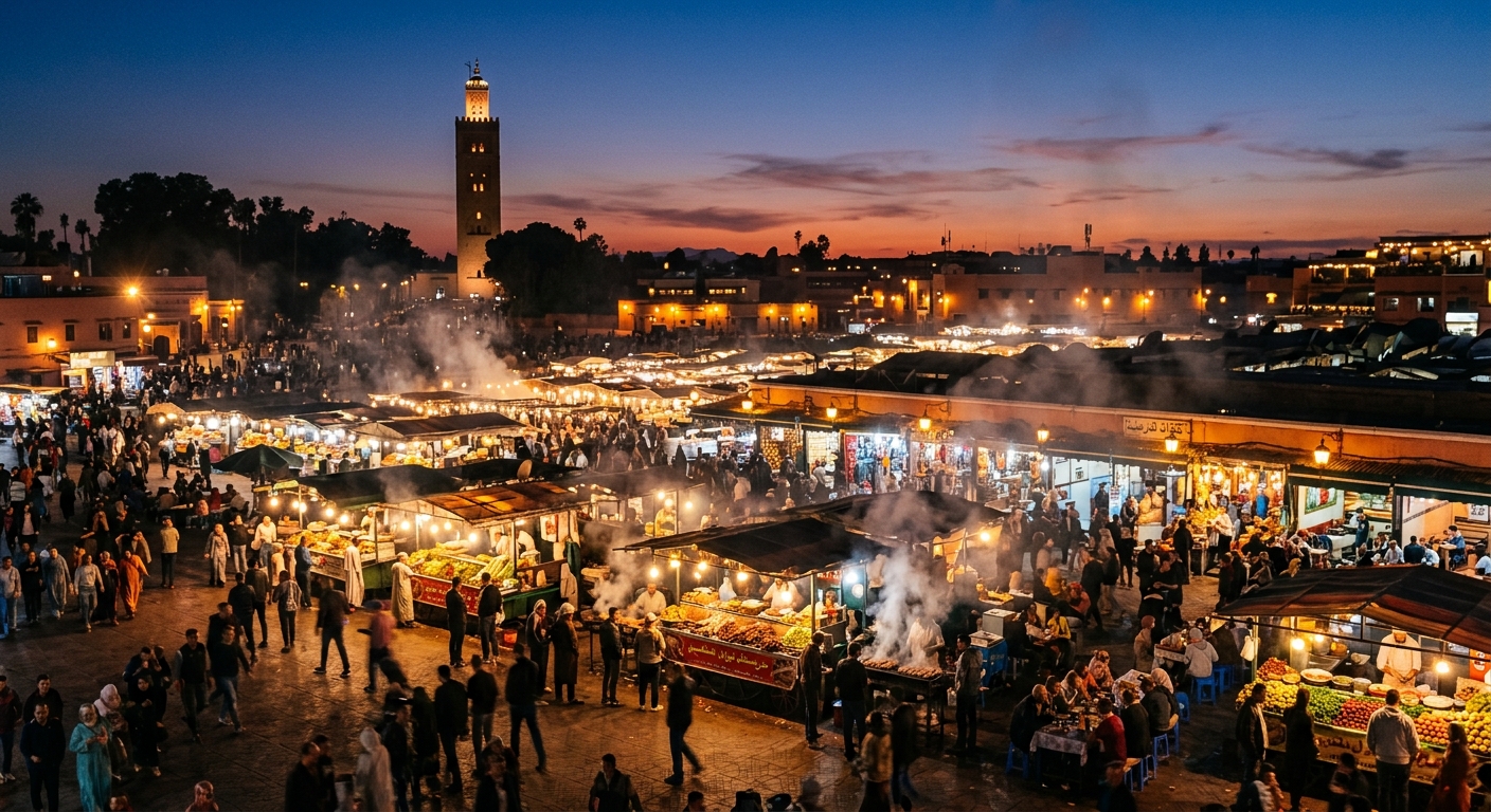 Djemaa el-Fna at dusk